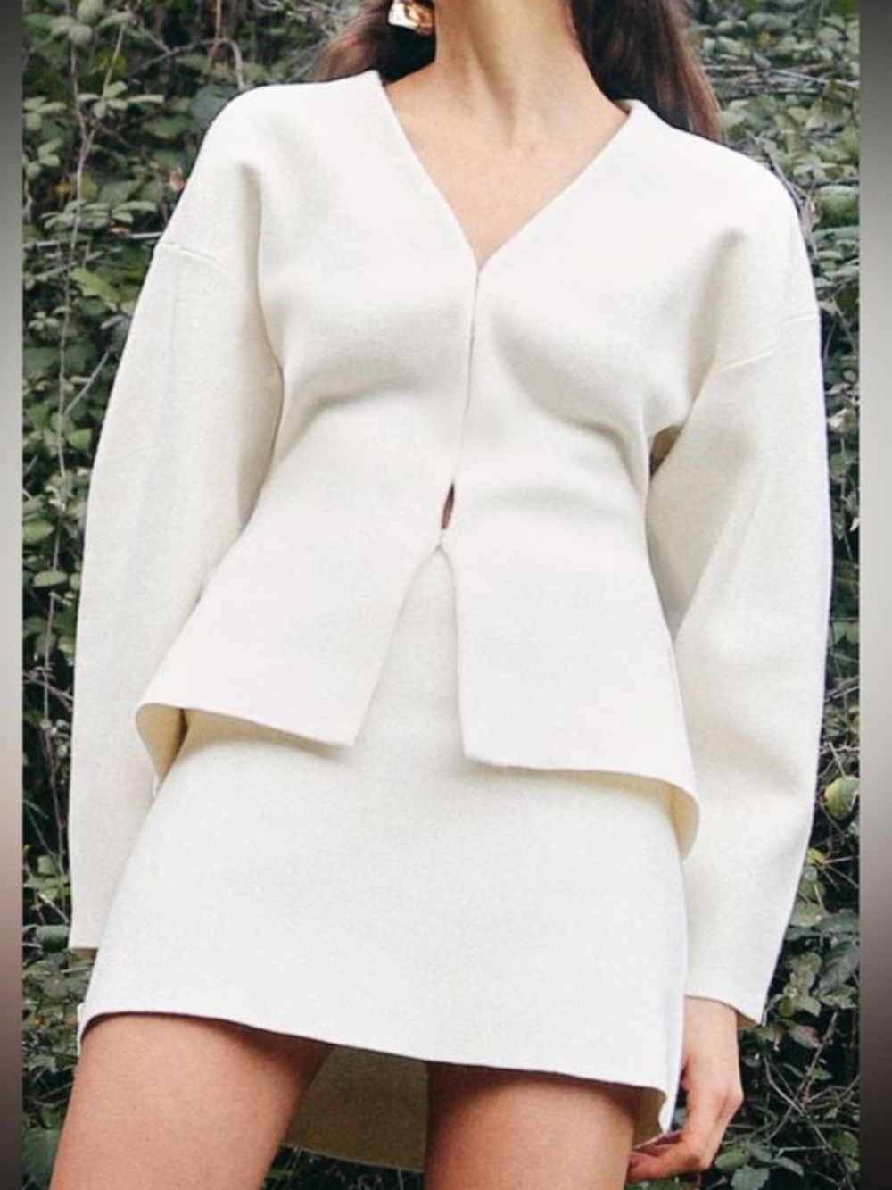 Zara cream knit cardigan